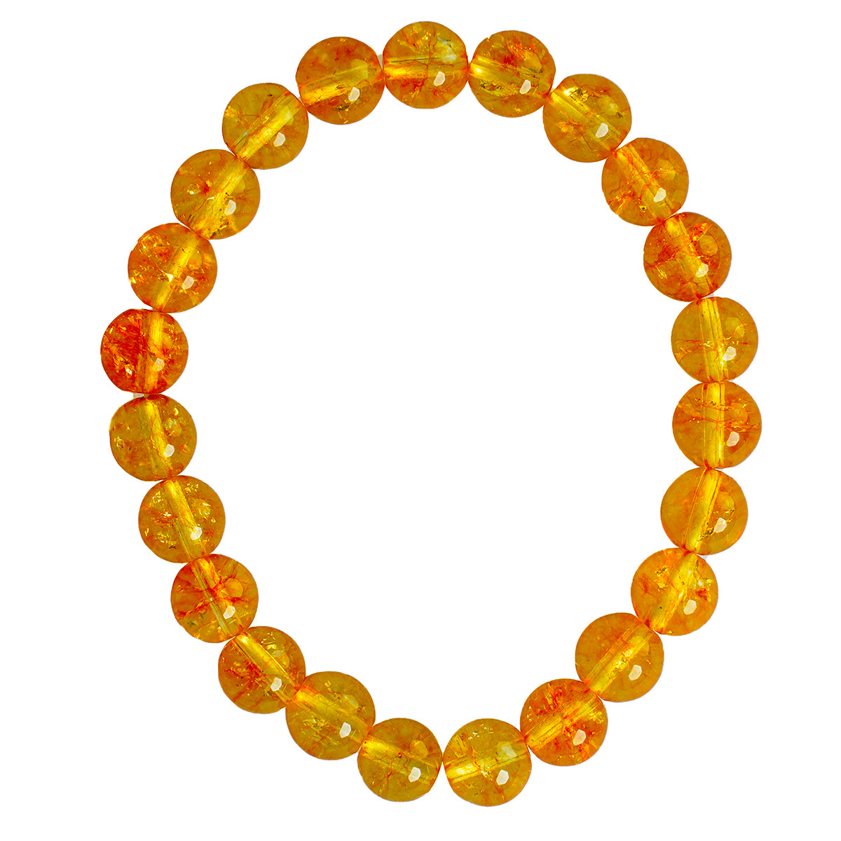 Citrine Round Beads Bracelet