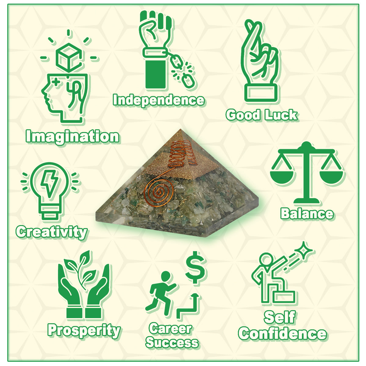 Green Aventurine Orgone Pyramid