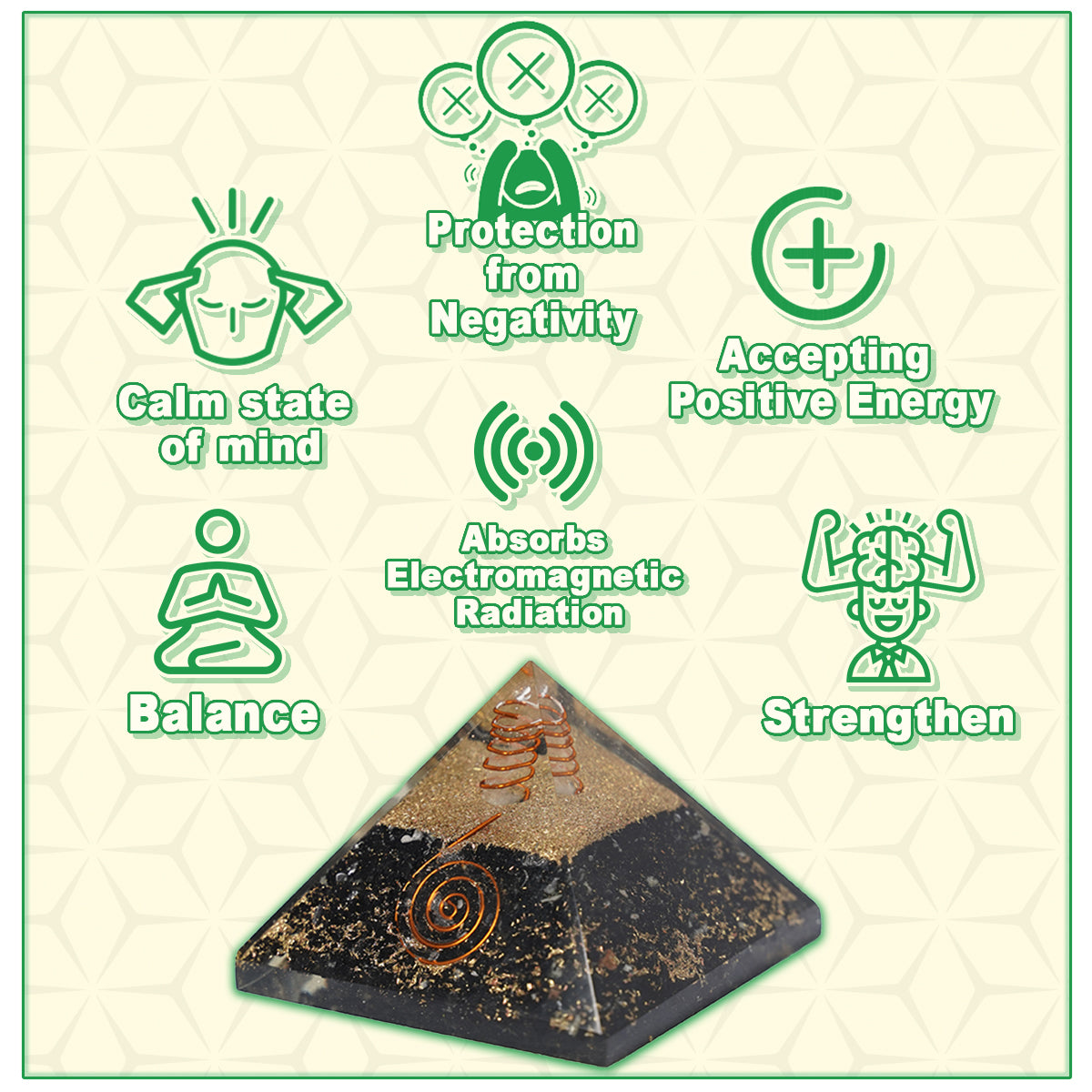 Black Tourmaline Orgone Pyramid