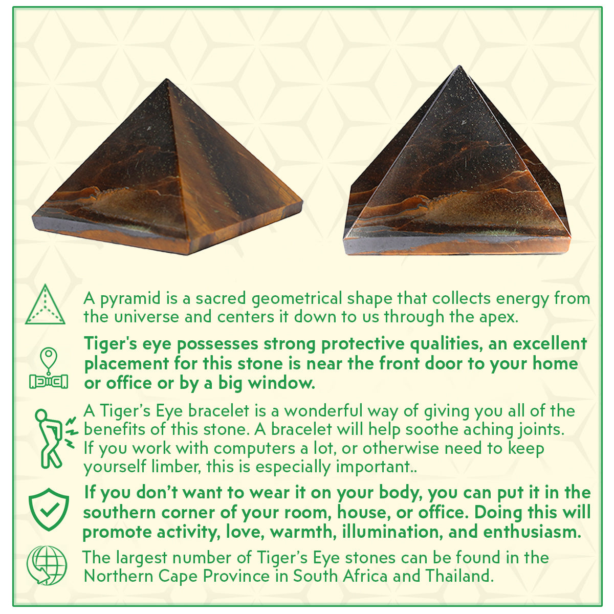 Tiger Eye Pyramid