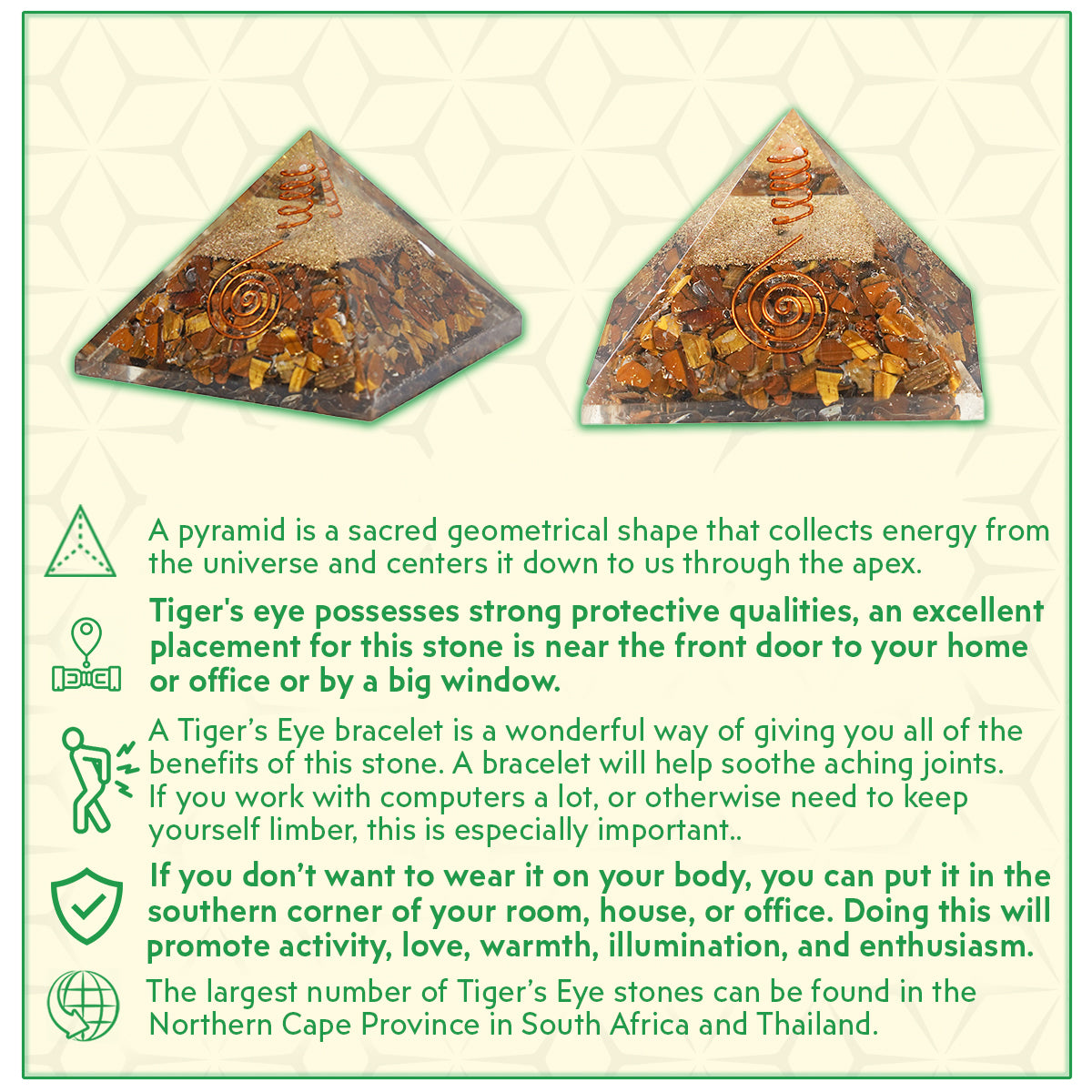 Tiger Eye Orgone Pyramid