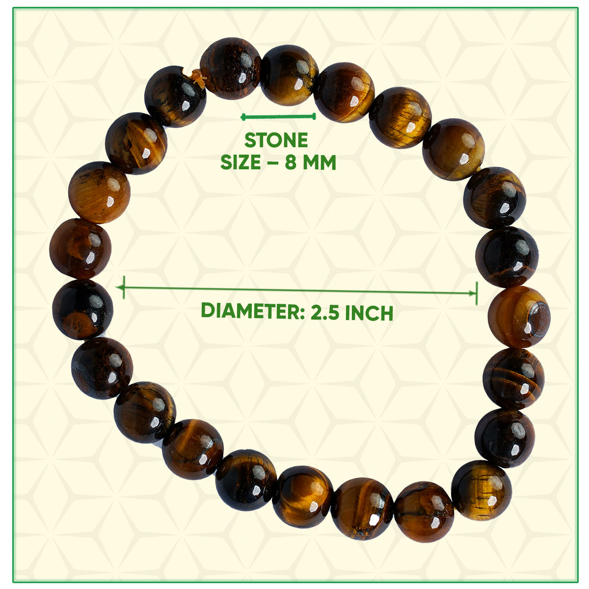 Tiger's Eye Round Beads Bracelet