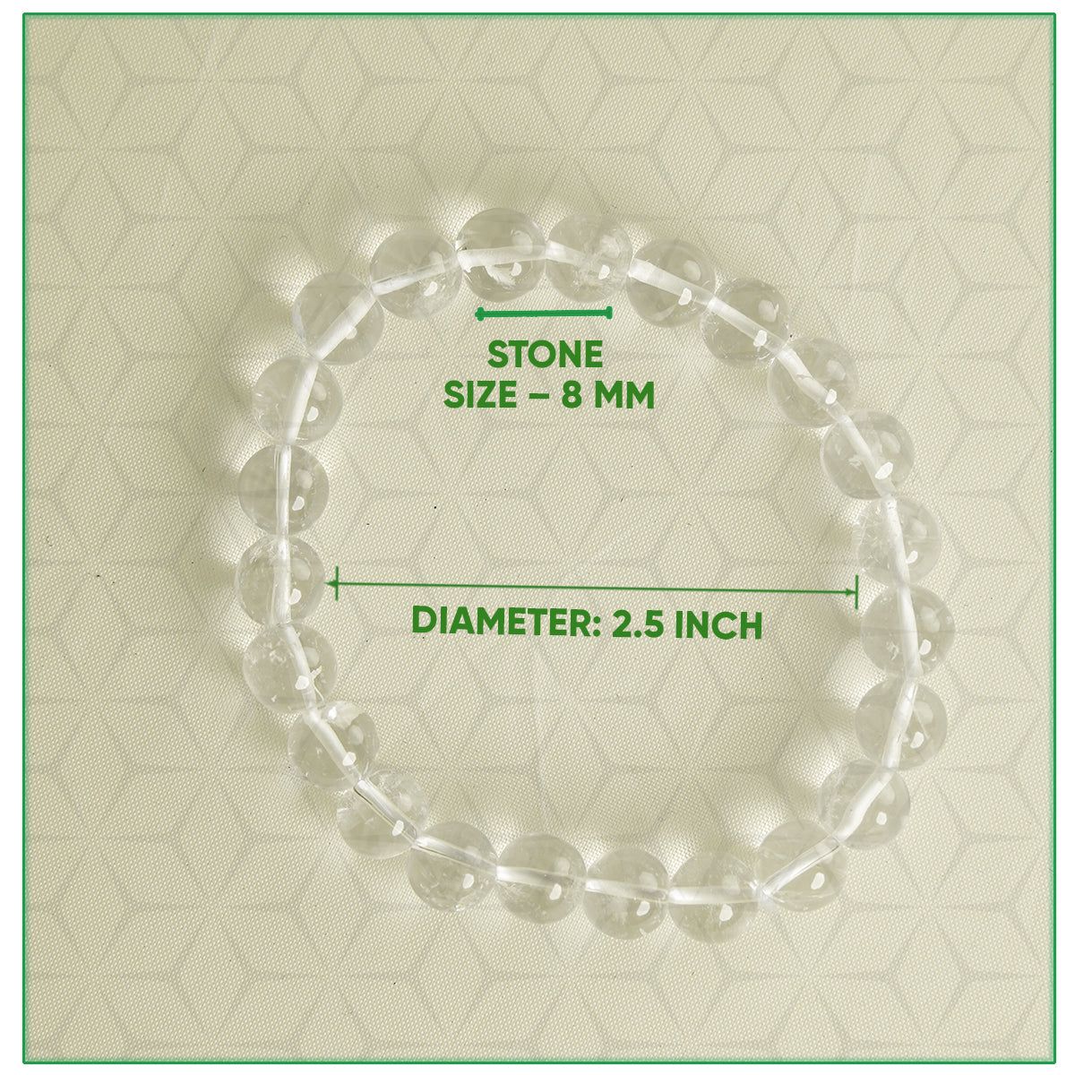 Clear Crystal Round Beads Bracelet