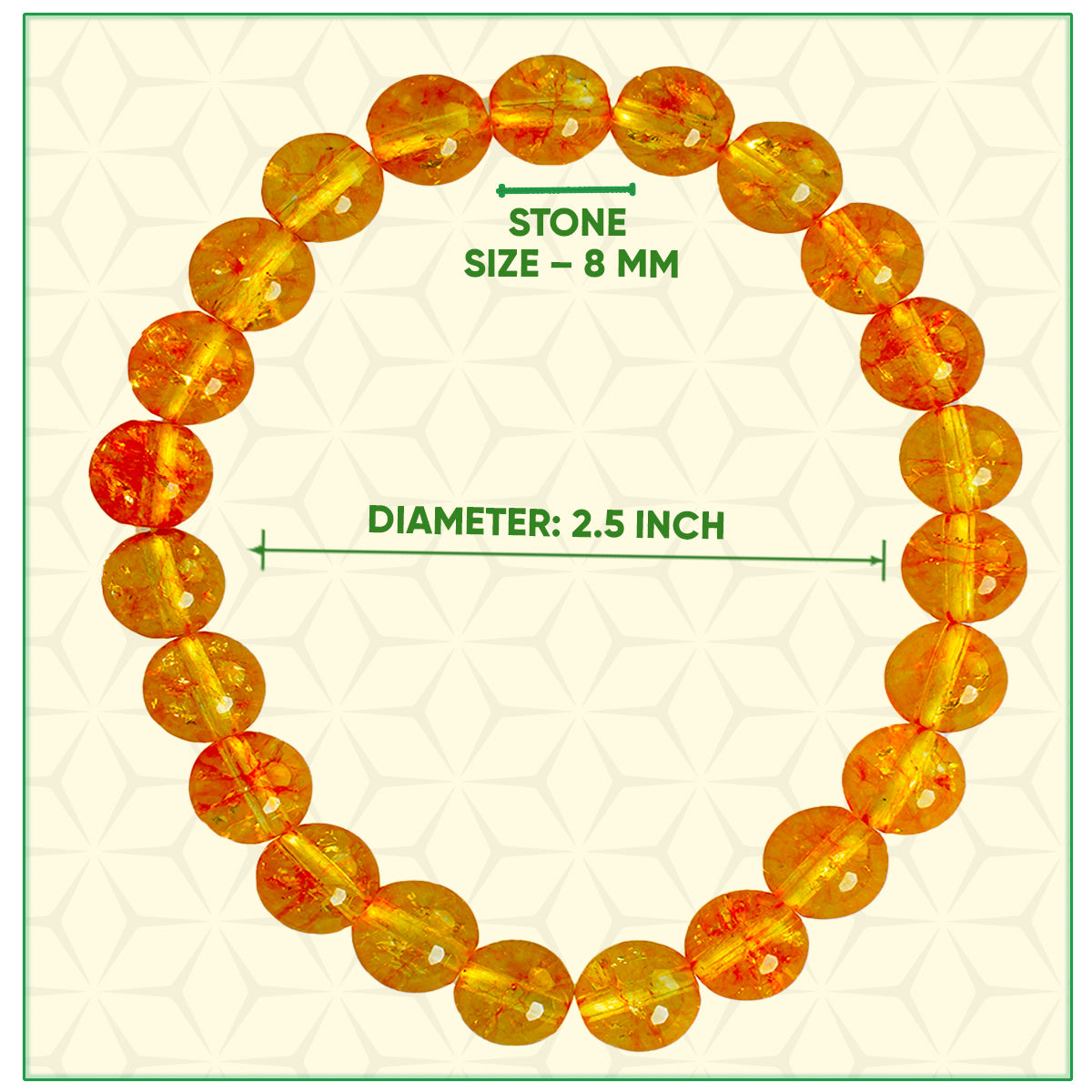 Citrine Round Beads Bracelet