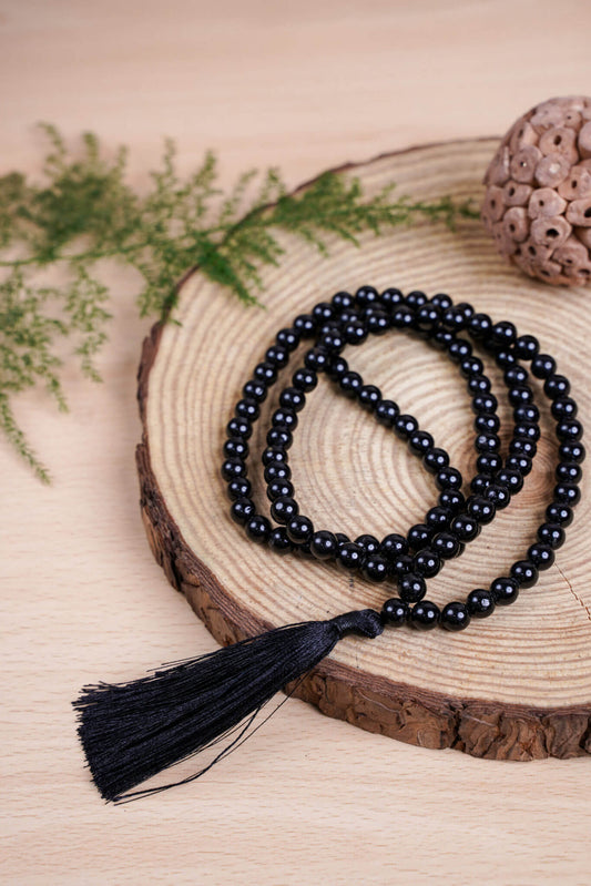 Black Agate Mala