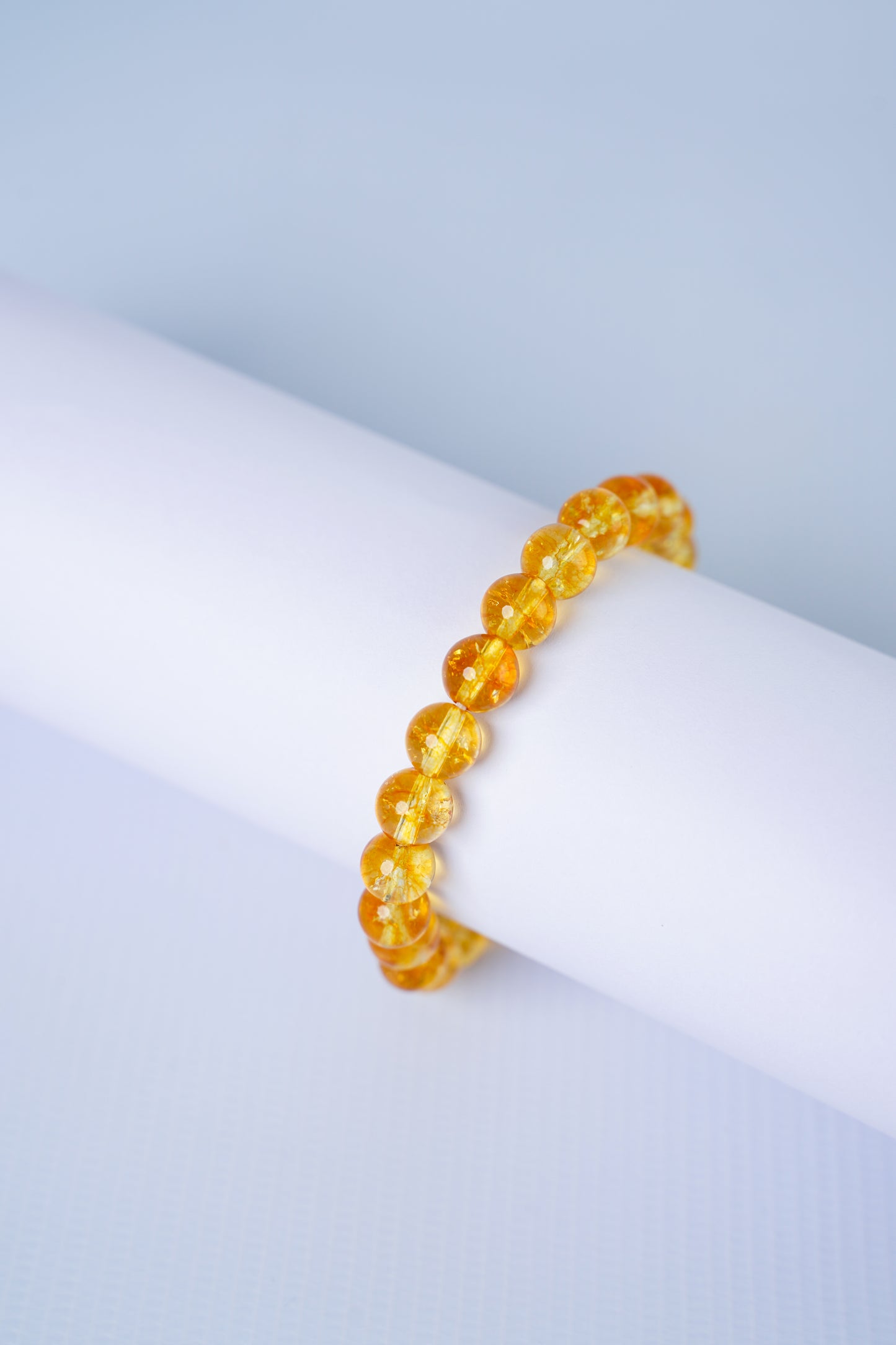 Citrine Round Beads Bracelet