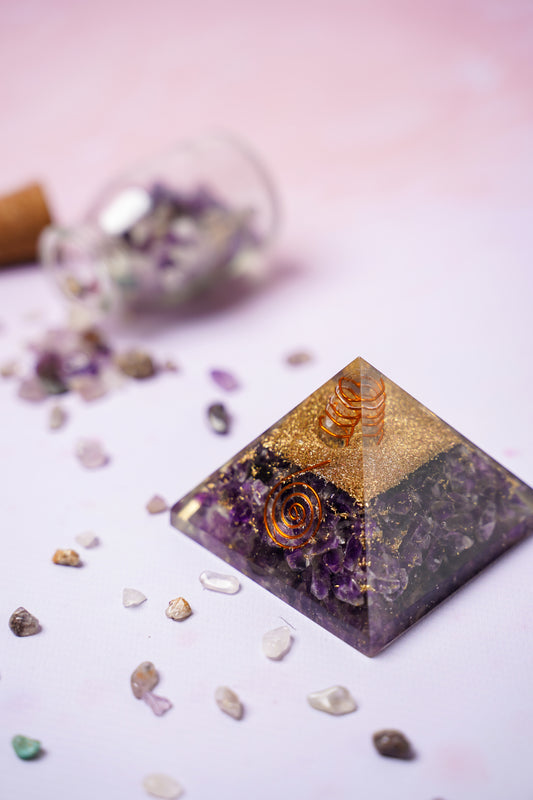 Amethyst Orgone Pyramid