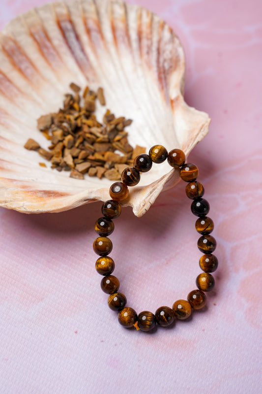 Tiger's Eye Round Beads Bracelet