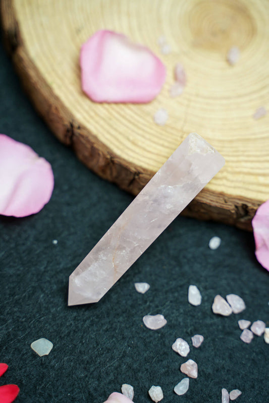 Rose Quartz Crystal Tower